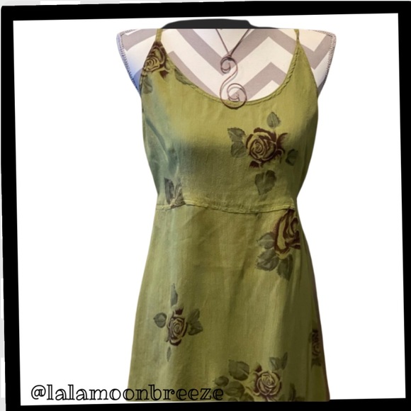 🌺 🎉!!!!Summer green floral dress - Picture 6 of 12